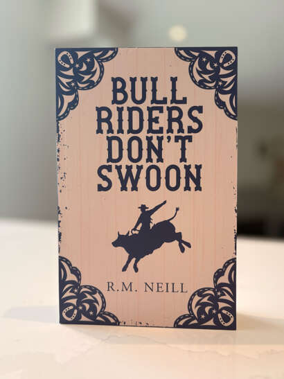 A photo of the cover of the book Bull riders dont swoon.